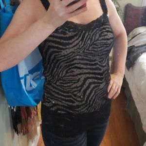 Zebra print tank top